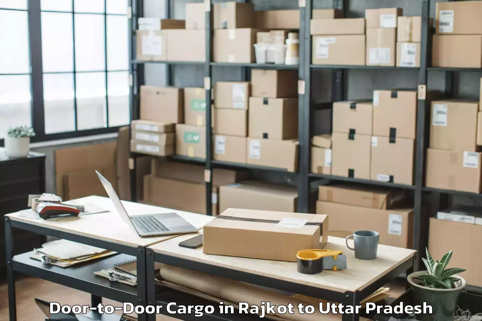 Reliable Rajkot to Ghazipur Door To Door Cargo